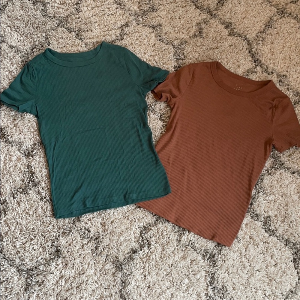 Target Fitted Ribbed T Shirts